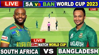 Live SA Vs BAN ICC World Cup 2023  Live Match Centre  South Africa Vs Bangladesh  1st Innings [upl. by Doscher]