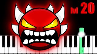 Geometry Dash  Level 20 Deadlocked  Piano Tutorial [upl. by Felicdad]