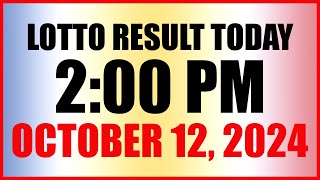 Lotto Result Today 2pm October 12 2024 Swertres Ez2 Pcso [upl. by Jauch654]