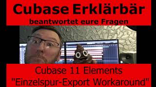 Cubaase 11 Elements  Einzel Spur Export WORKAROUND [upl. by Edahc]