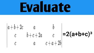 নির্ণায়ক ll Prove that lab2c a b   c bc2a c  c a ca2bl  2  abc [upl. by Ivah862]