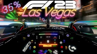 Using COCKPIT CAM around Las Vegas on F1 23  110 AI Gameplay [upl. by Chloris]