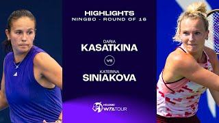 Daria Kasatkina vs Katerina Siniakova  2024 Ningbo Round of 16  WTA Match Highlights [upl. by Nois]