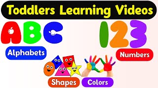 Preschool Learning Videos For 3 Year Olds  Kindergarten Learning Videos  Toddlers Learning Videos [upl. by Dafodil]