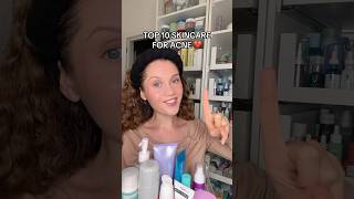 TOP 10 SKINCARE 4 ACNE‼️ cloggedpores acneprone skincaretips skincareroutine doublecleansing [upl. by Trinatte23]