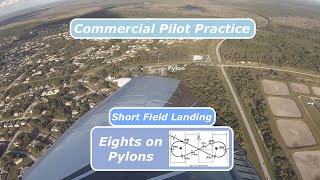 Commercial Pilot Practice Eights on Pylons PA28 ATC Audio [upl. by Hassi]