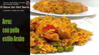 Arroz con pollo al estilo árabe cocina casera del chef suerte [upl. by Eitsim432]