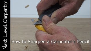 How to Sharpen a Carpenters Pencil [upl. by Saleem]