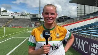 Player Of The Match amp Offaly Joint Captain Grace Teehan Reacts After Quarter Final Win Over Meath [upl. by Ameh]