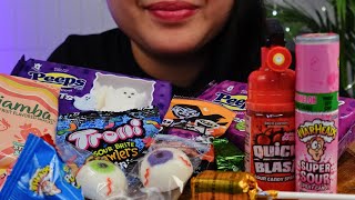 ASMR  FUN HALLOWEEN CANDIES  Eating sounds No talking [upl. by Volotta482]