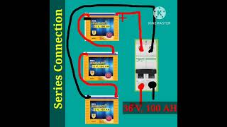 Battery series and parallel diagram Output voltage  viral video ytshorts bettery [upl. by Naes421]