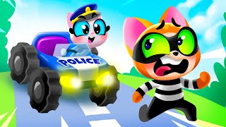 🚨 Police Car Song 🚔 Rescue Team Story for Kids [upl. by Idnim]