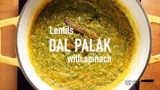 Dal palak  Indian lentil and spinach curry [upl. by Naujet]