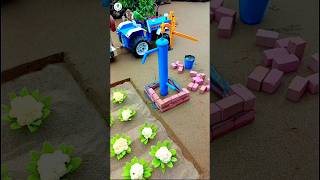 Mini hand pump project water with concrete mixer cow farm diytractorsanocreator shorts diy toys [upl. by Reeher171]