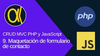 CRUD MVC con PHP  JavaScript y MYSQL  Maquetación de formulario de contacto con HTML y Bootstrap [upl. by Enitsenre]