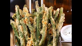 Crispy Baked Green Bean Fries  Healthy Snacks [upl. by Kartis]