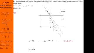 625 Fizykamax optyka geometryczna płytka płaskorównoległa [upl. by Ehtylb]