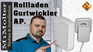 Rollladen Gurtwickler Installationsvideo  Aufputz Variante für Model WPD25U Chamberlain [upl. by Gildas]