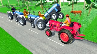 Tractor wala video  Tractor trali  Tractor video  Indian tractor driving 3d  187 Game [upl. by Haidedej]