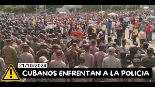 Salieron CON TODO a la CALLE 👉 Enfrentamiento a PALO LIMPIO entre la PNR y EL PUEBLO CUBANO [upl. by Hoi974]