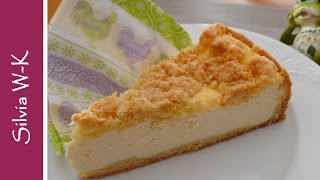 Käsekuchen mit Streusel  Streusel aus dem Teigboden  lecker und saftig [upl. by Nosiaj]