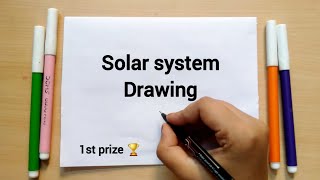 Solar System Drawing  How to Draw SolarSystem  Solar System Planets Drawing  Solar System [upl. by Bor]