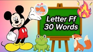 Letter F wordsLetter F words with picturesLetter F words for toddlers  F letter words in english [upl. by Novad263]