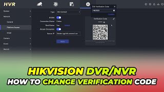 How To Change the Hikvision DVR Verification Code [upl. by Neitsirhc]