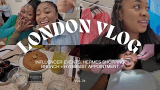 WEEKLY VLOG LONDON  come shopping with me hermes trip hygienist appointment  influencer events [upl. by Nayar491]