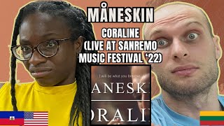 Maneskin  Coraline Reaction Live at Sanremo Music Festival 2022  SUPER CHAT REQUEST [upl. by Coe]