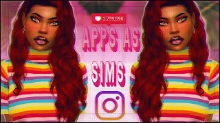 The Sims 4 CAS If SOCIAL MEDIA APPS Were SIMS👀🤔 INSTAGRAM as a SIM🤯 [upl. by Kan]