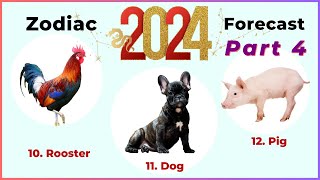 2024 chinese zodiac forecast  Part 4  Rooster Dog Pig [upl. by Naldo419]