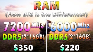 RAM Test  7200MHz DDR5 vs 6000MHz DDR5  How Big is the Difference  Ryzen 9 7900X  RTX 3080 12GB [upl. by Lorn]