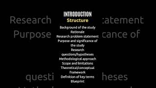 Research introduction structure [upl. by Meingolda457]