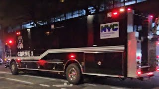 NYC DEP CBRNE 1 Leaving From UNGA Command Post In Midtown Manhattan New York City [upl. by Nuj99]