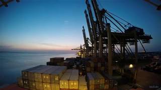 Timelapse  arrival at Bremerhaven Germany 4K [upl. by Fem]