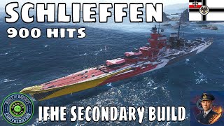 German Schlieffen IFHE Secondary Captain Build World of Warships Wows [upl. by Siduhey16]