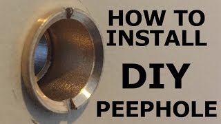 How to Install a Peephole in a Front DoorDIY Installation [upl. by Esyle]