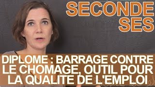 Le diplôme barrage contre le chômage  SES  Seconde  Les Bons Profs [upl. by Anawt]