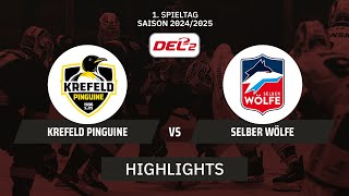 DEL2 Krefeld Pinguine vs Selber Wölfe  Highlights  1 Spieltag  SDTV Eishockey [upl. by Euqinomod]