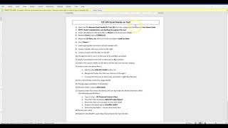 CIS 101 Excel Test Overview [upl. by Imoyn]