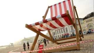 Worlds Largest Deck Chair on Bournemouth Beach [upl. by Lambart]