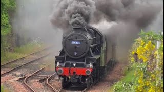 A VERY SOOTY BLACK 5 Including A Water Refill AND Two CLASS 4757s At Carlisle  25524 [upl. by Ahso]