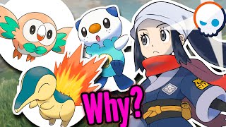 Why Oshawott Rowlet and Cyndaquil 💦🍃🔥 Pokemon Legends Arceus  Gnoggin [upl. by Analad]