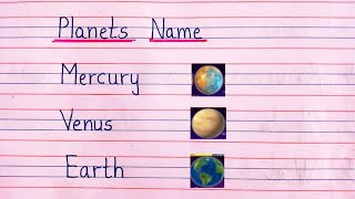 Planets name in English Planets name for kids Planets names 8 planets name Planets in solar system [upl. by Anauqahc]