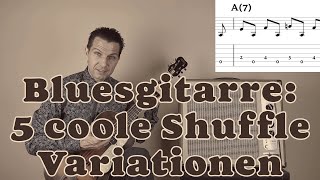 Bluesgitarre lernen Der ShuffleRhythmus Triolen leicht gemacht einfaches Tutorial für Einsteiger [upl. by Noryak]