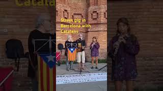 Street gig with Catalans in Barcelona July2024 oboe catalunya barcelona streetmusic music [upl. by Weinhardt139]