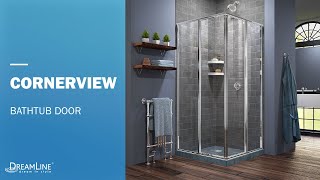 DreamLine Cornerview Neoangle Shower Enclosure  Sliding Opening [upl. by Oirasan]