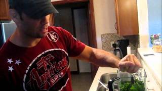 Rich Franklin cooking green breakfast shake [upl. by Nager]