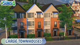 Building Large Townhouses  Sims 4 Speed Build [upl. by Monah214]